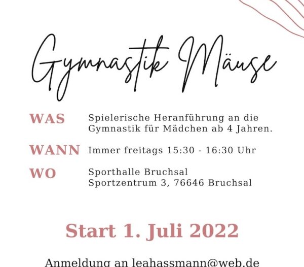 Spielerische Heranführung an die Gymnastik für Mädchen ab 4 Jahren
