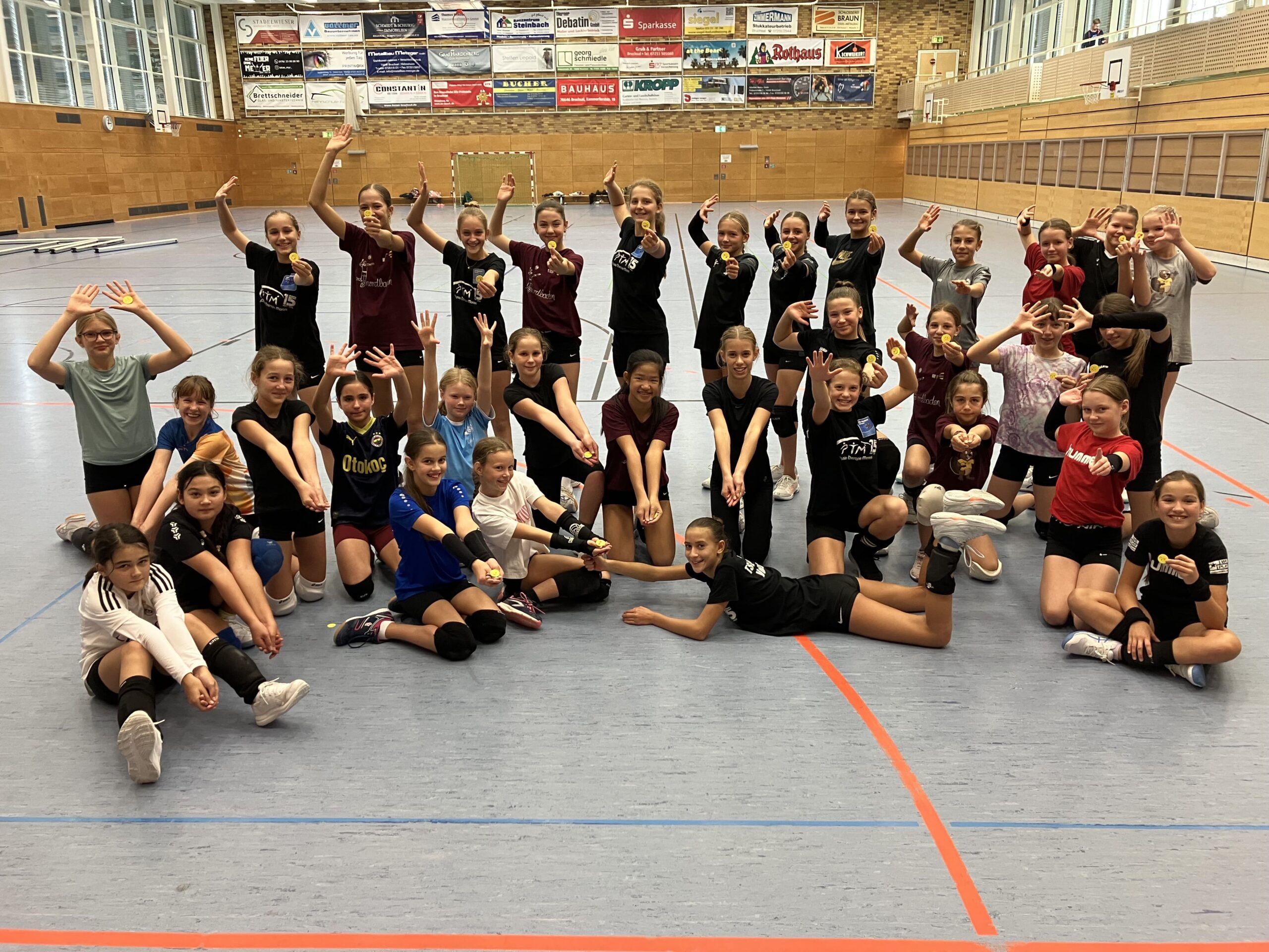Gruppenbild Bezirkskaderlehrgang Volleyball Nordbaden