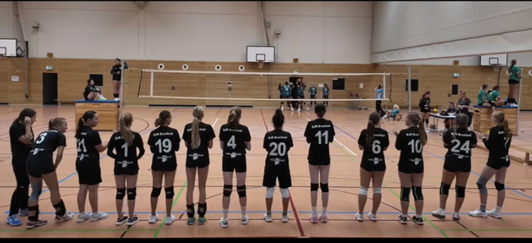 Mannschaftsbild U18 Volleyball Mädchen von hinten