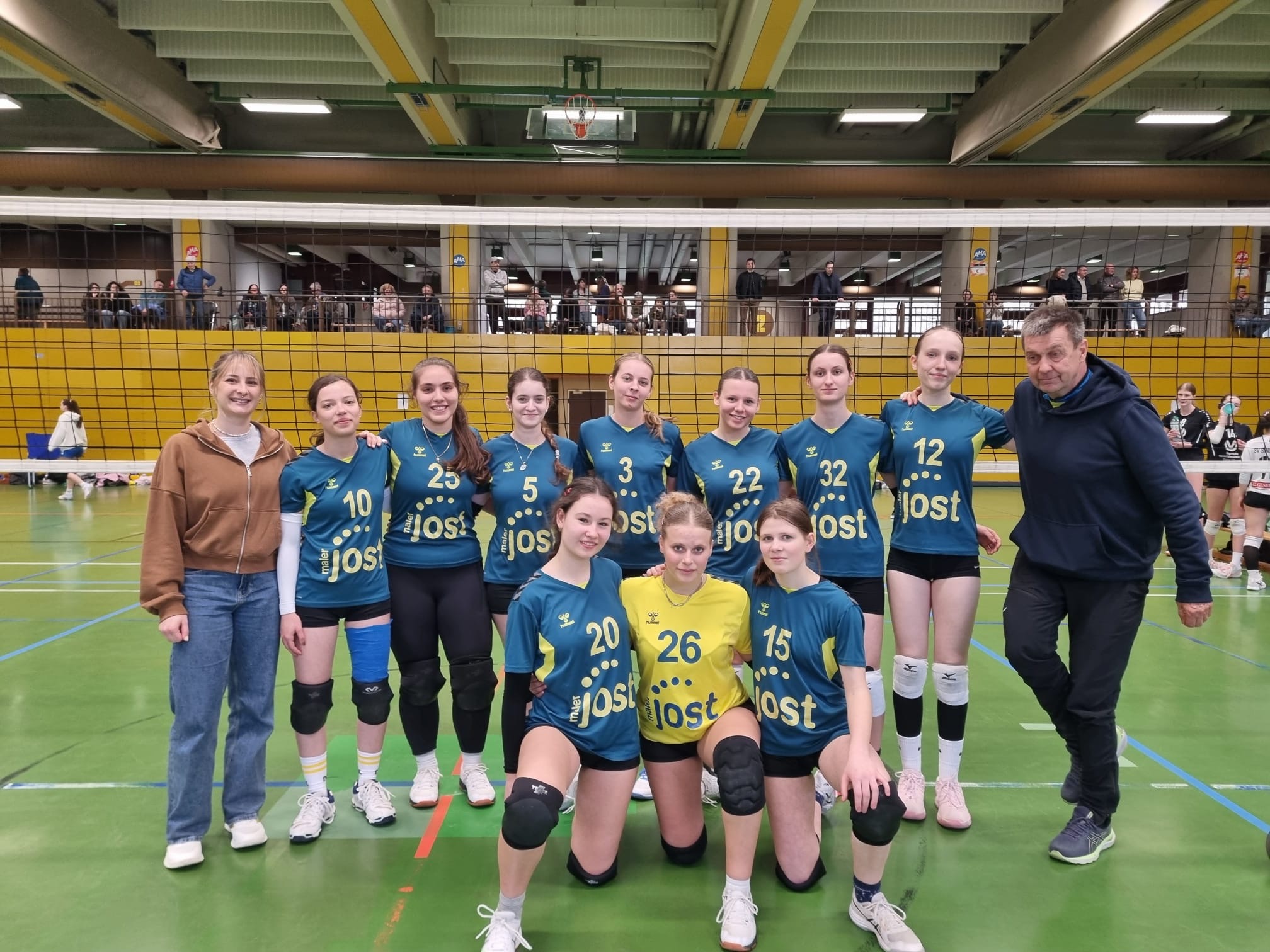 U20 Volleyball Jugend Mannschaftsbild vom Spieltag in Ettlingen